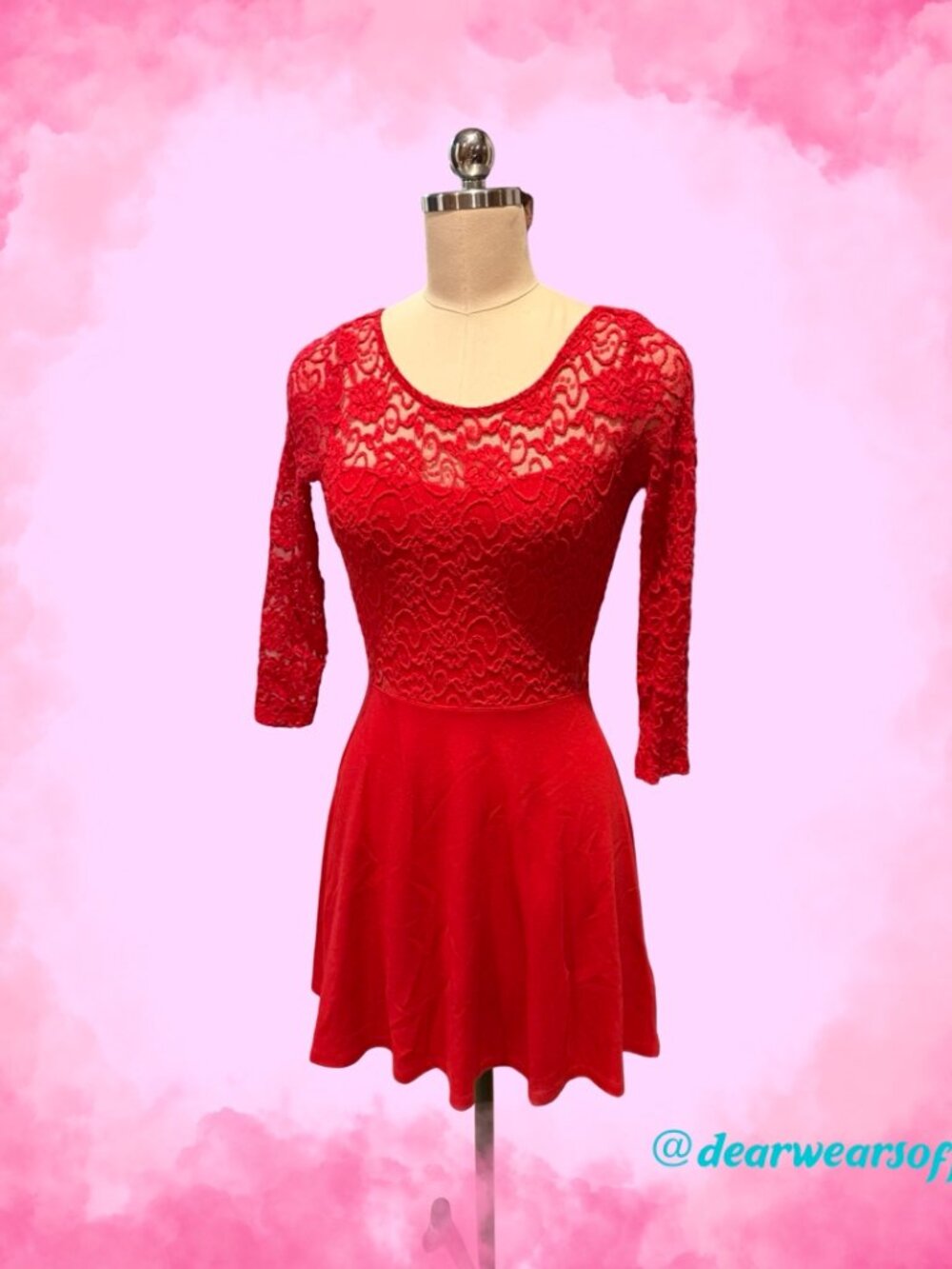 H&M Divided Red Lace Dress